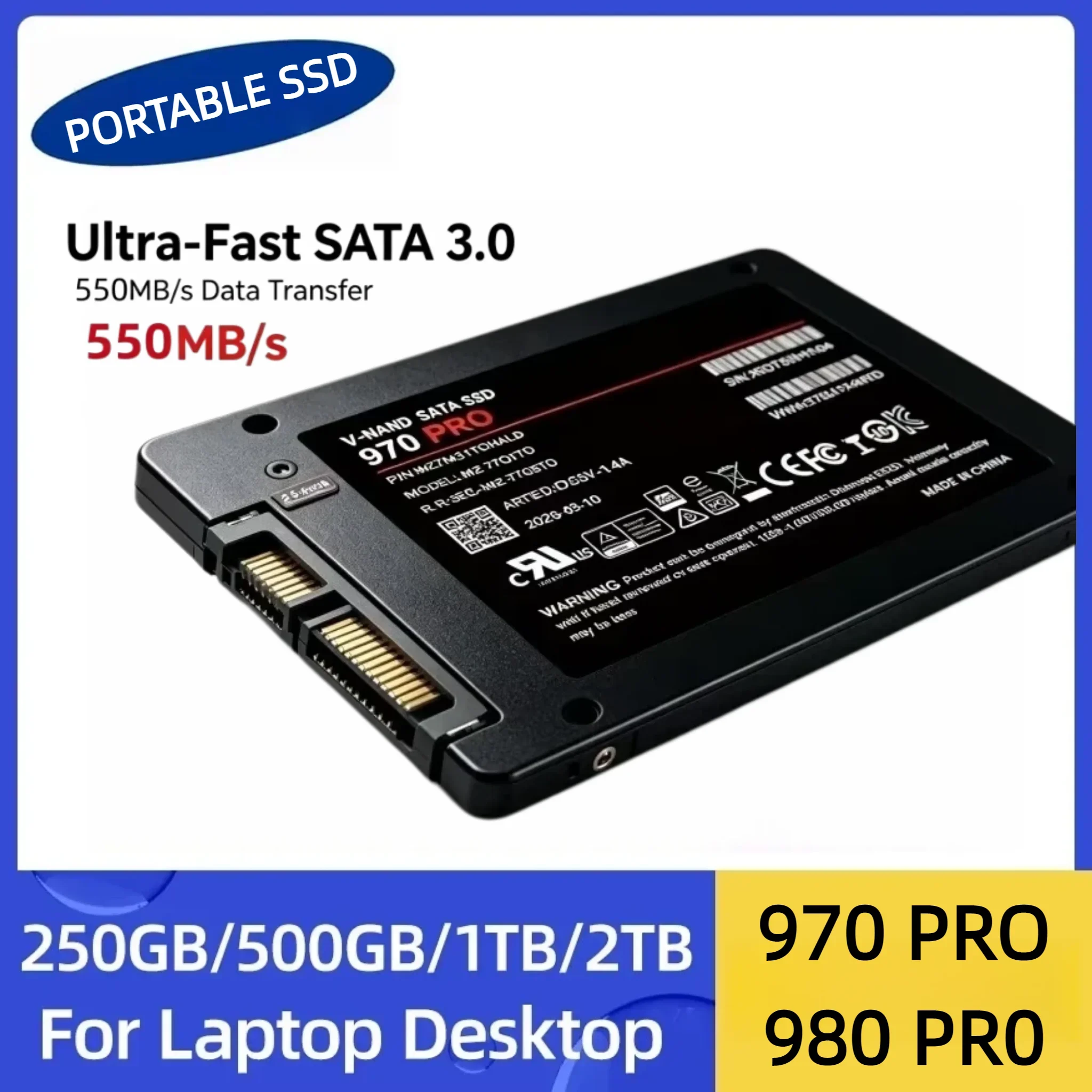 4TB 970/980 PRO Solid State Disk SSD 500GB 1TB 2TB Internal HDD Hard Drive Sata3 2.5 Inch For Laptop Microcomputer Desktop