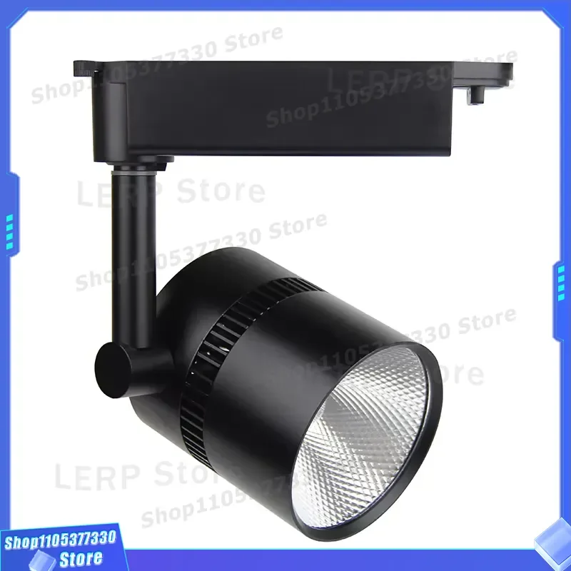 Black Aluminum COB LED Track Light 30W 50W 70W 80W 100W Exhibition Lighting Fixture Modern Spot Lamp for Gallery Shop Display