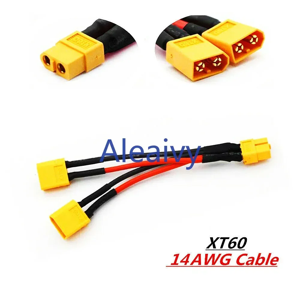 

New XT60 Parallel Cable XT-60 Male/Female Lead 14Awg Y Cable for Battery Charger 1Ppcs