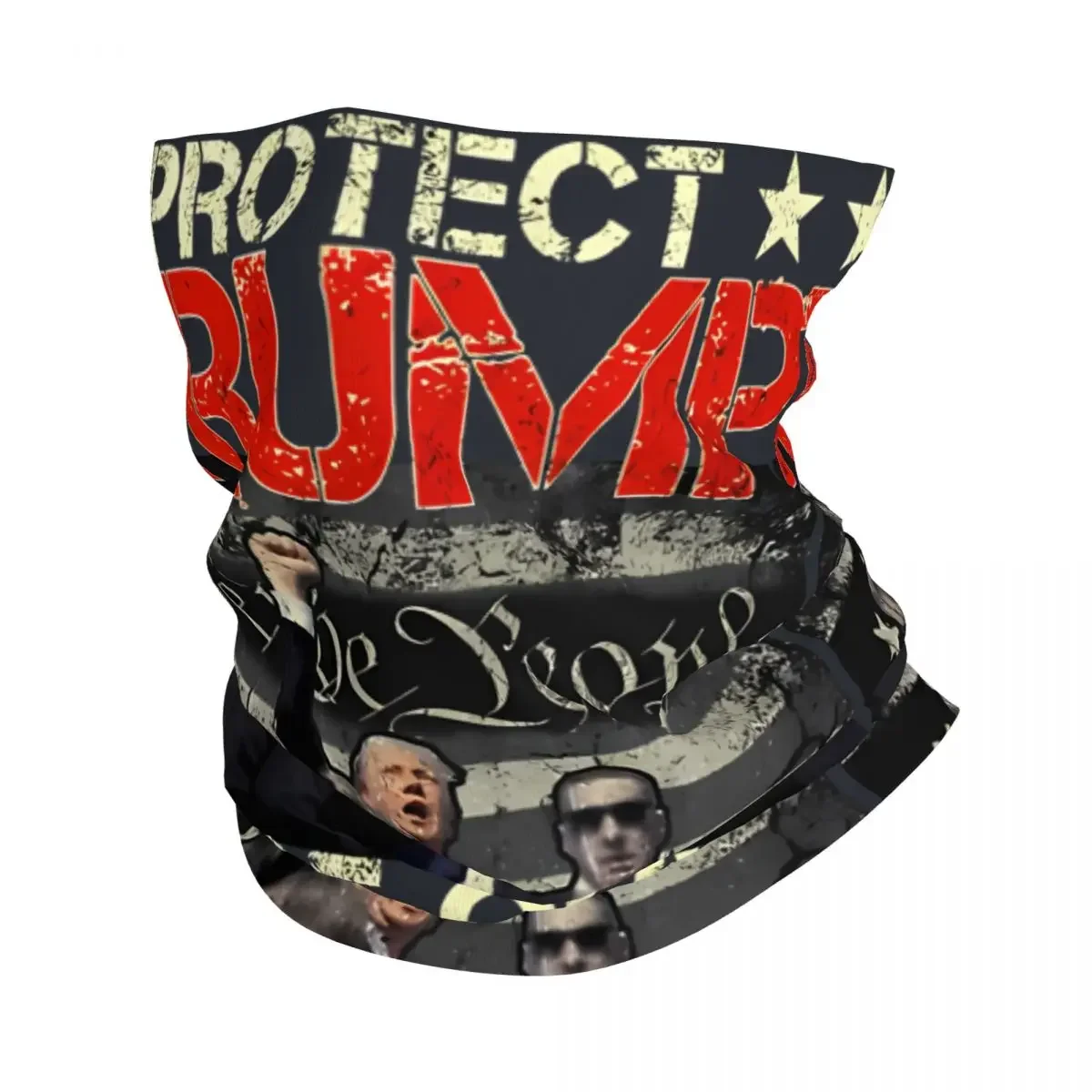 Protect Trump Not Gun Usa Trump 2024 Bandana Neck Gaiter Motorcycle Club Donald Trump Face Scarf Multifunctional Headwear