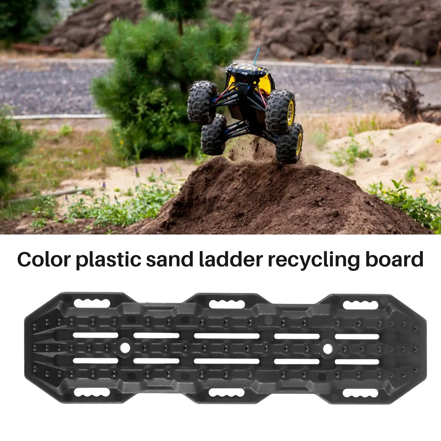 A25P 2Pcs Plastic Sand Ladder Recovery Ramps Board for 1:10 RC Crawler Axial SCX10 Tamiya CC01 TRX-4 D90 MST CFX,Black