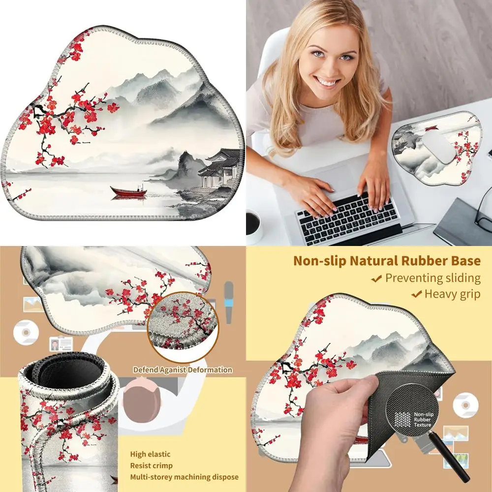 

Большой коврик для мыши и клавиатуры с улучшенной ручкой и прошитыми краями для офиса, дома и игр