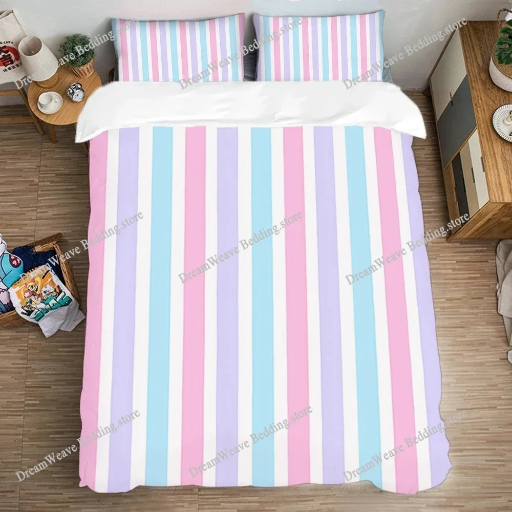 

Stripe Art Bedding Set Duvet Cover 3d Bedding Fashion Design Decoration King Duvet Cover Set Double Bed Set Bedding Sets741