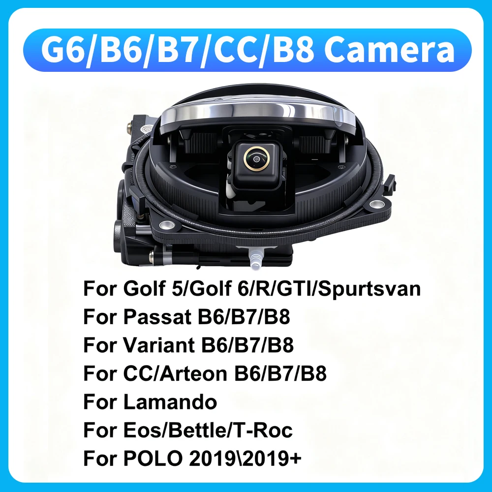 Flip-embleem Logo Camera CCD HD 170 °   Auto Achteruitrijcamera Omkeren Parkeren Backup AHD 1080P CVBS voor Vw Golf MK5 MK6 MK7 B5678