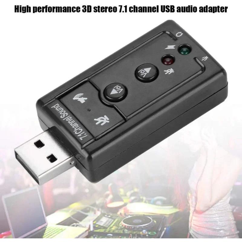 7.1 채널 USB 오디오 사운드 카드, USB 2.0 마이크 스피커 오디오 헤드셋, 3.5mm 잭 변환기, PC 1 개, 신제품