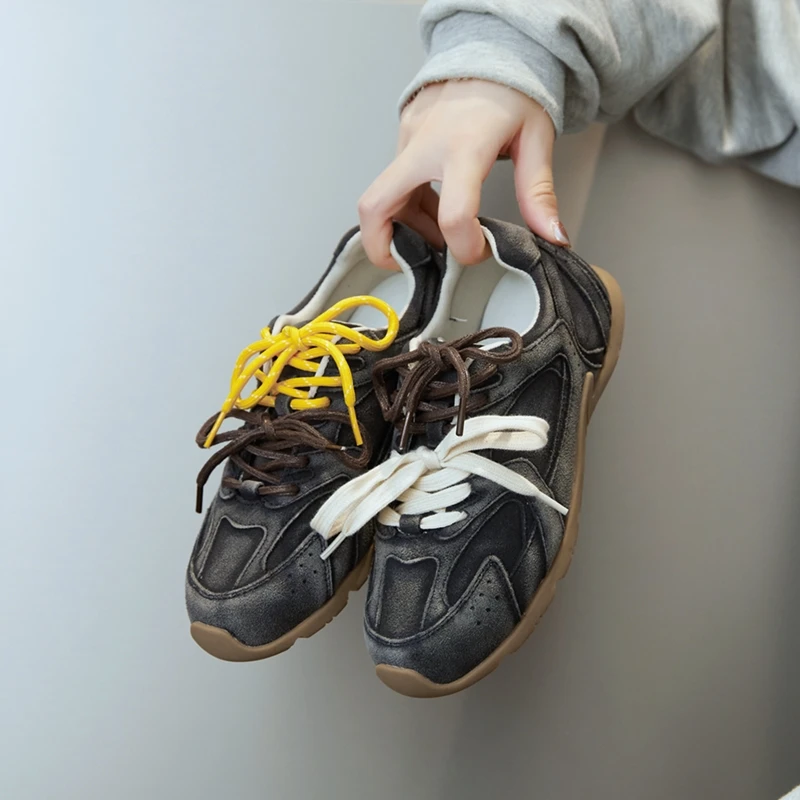 AIYUQI Damen-Sneaker 2026 – Neue rutschfeste deutsche Trainingsschuhe für Damen, flache, große Größen, aus echtem Leder, Laufschuhe für Frauen – Detail 24