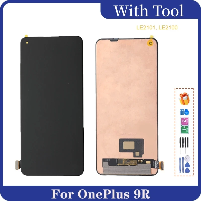 

6.55" LCD AMOLED For OnePlus 9R 9 R LE2101 LE2100 Pantalla LCD Touch Screen Digitizer Replacement For 1+9R LCD Display