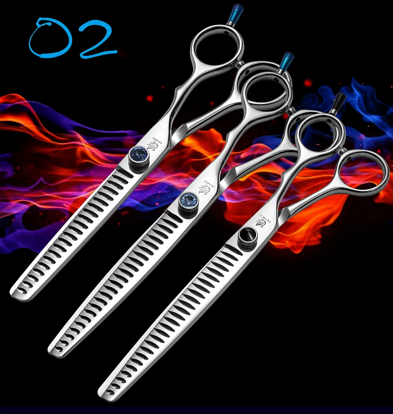 Fenice 7,0/7,5/8,0 zoll Professionelle Pet Grooming Schere Hund Schönheit Schere Chunkers Pet Artikel Hunde Effilierschere Groomer – Detail 8