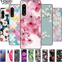 For Sony Xperia 5 IV / 1 IV Case 10IV Soft Silicone Flower Phone Back Cases For Sony Xperia 10 IV V Cover 5IV TPU Bumpers 10V