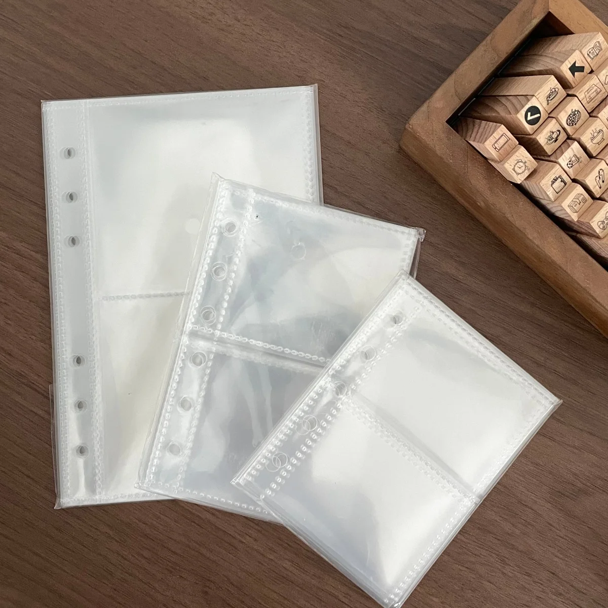 M5 A7 A6 PP Photocard Sleeves Double Sided Refill Pages 2 Pocket Binder Inner Sheets Card Holder Album Storage Accessories