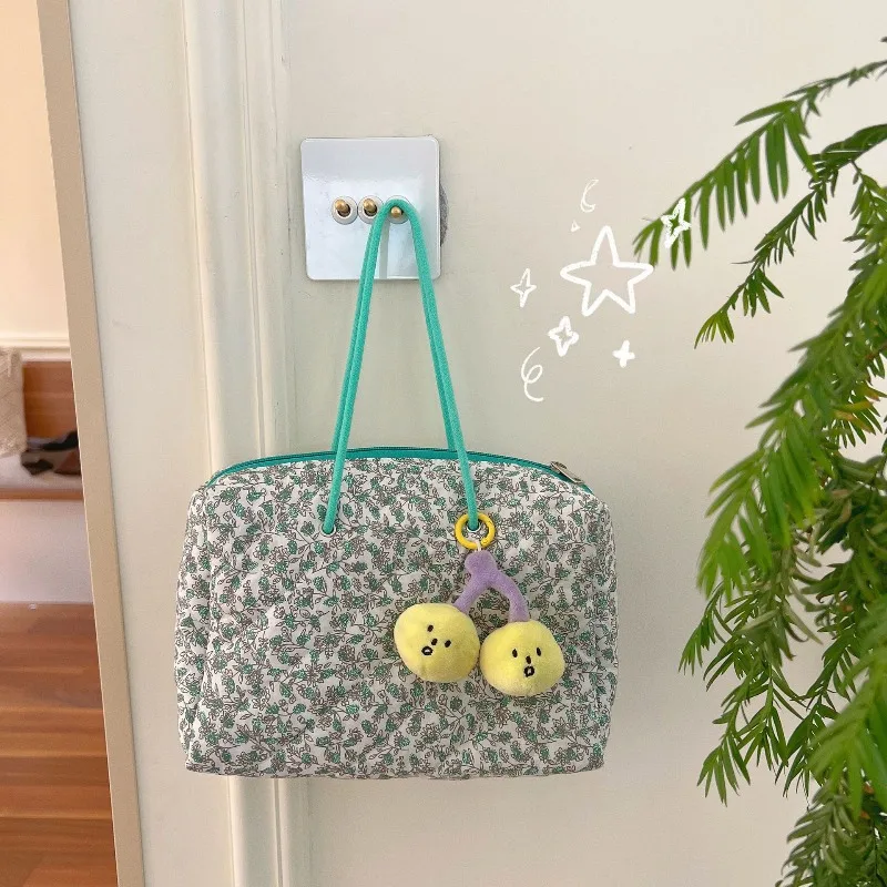 

Косметичка большой вместимости, портативная косметичка с цветочным принтом, дорожный органайзер для косметики, женский набор для туалетных принадлежностей, женская сумка для хранения помады.