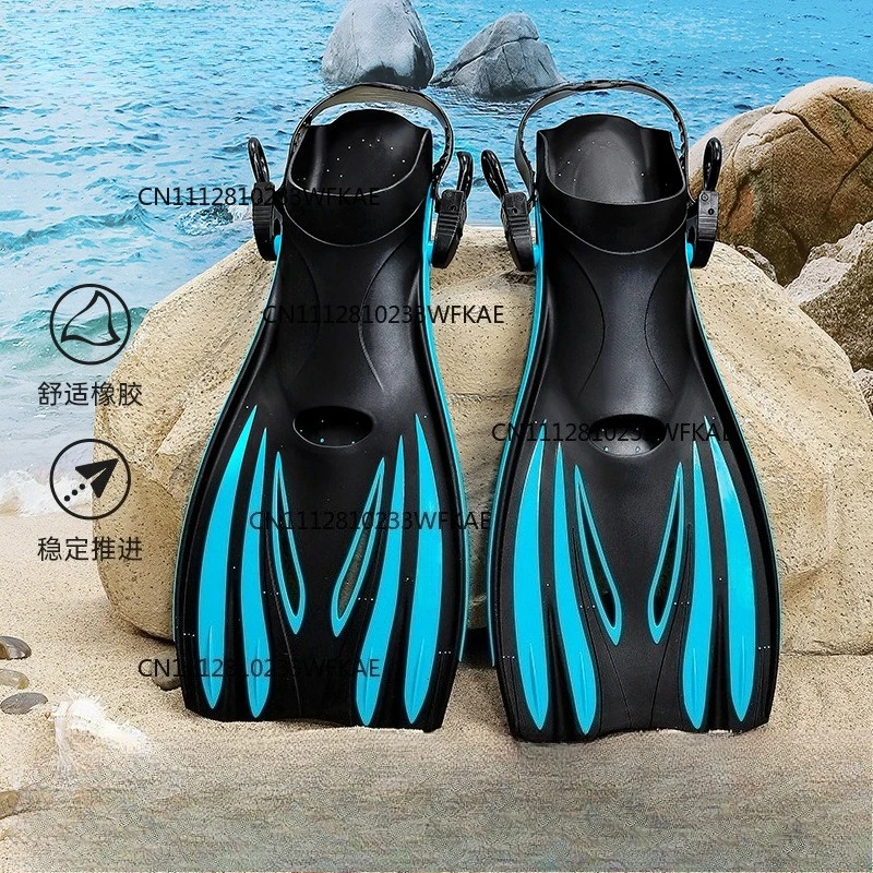 Suitable for WAVE Adjustable Diving Frogs Novice Free Diving Flippers Snorkeling Training Lightweight TPR Swimming Flippers