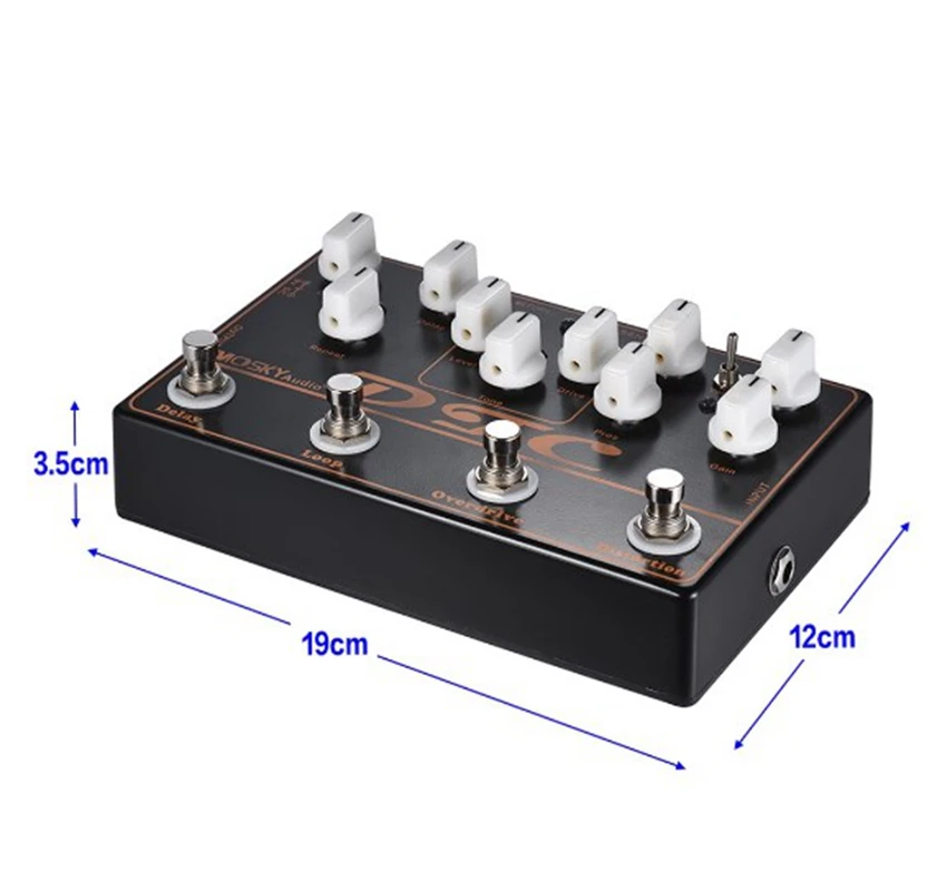 Mosky DTC 4-in-1 Electric Guitar Effect Pedal Synthetic Effector Multifunctional Effector Four in One