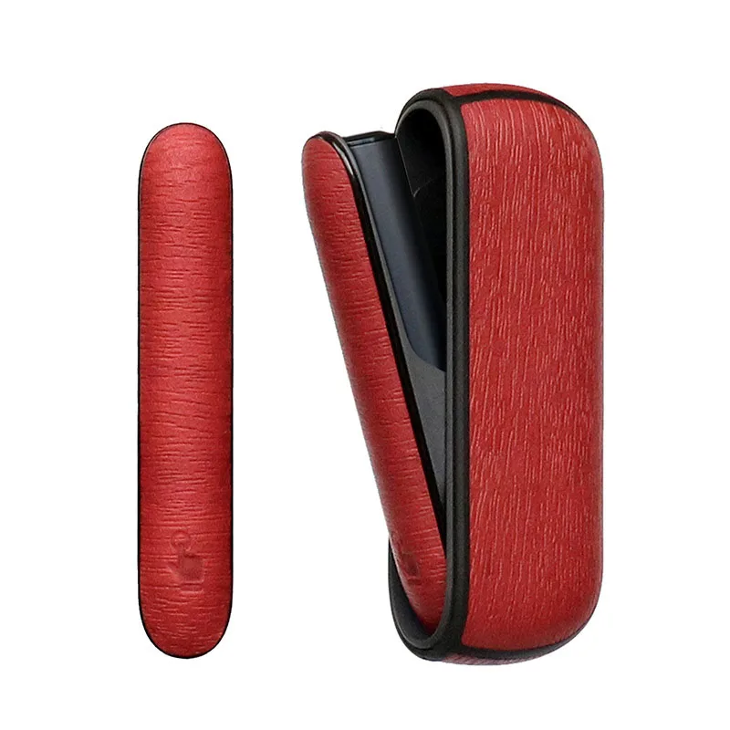 RUORUO 2in1 Wood Grain Side Cover +Case for IQOS 7TH Protective Holder Leather Case Protection for IQOS ILLUMA 6th Accessories