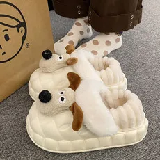 Plush Dog Series Lovely Adornment for Clogs Sandals Ins Popular Shoe Decoration Kids Boys Girls Gifts