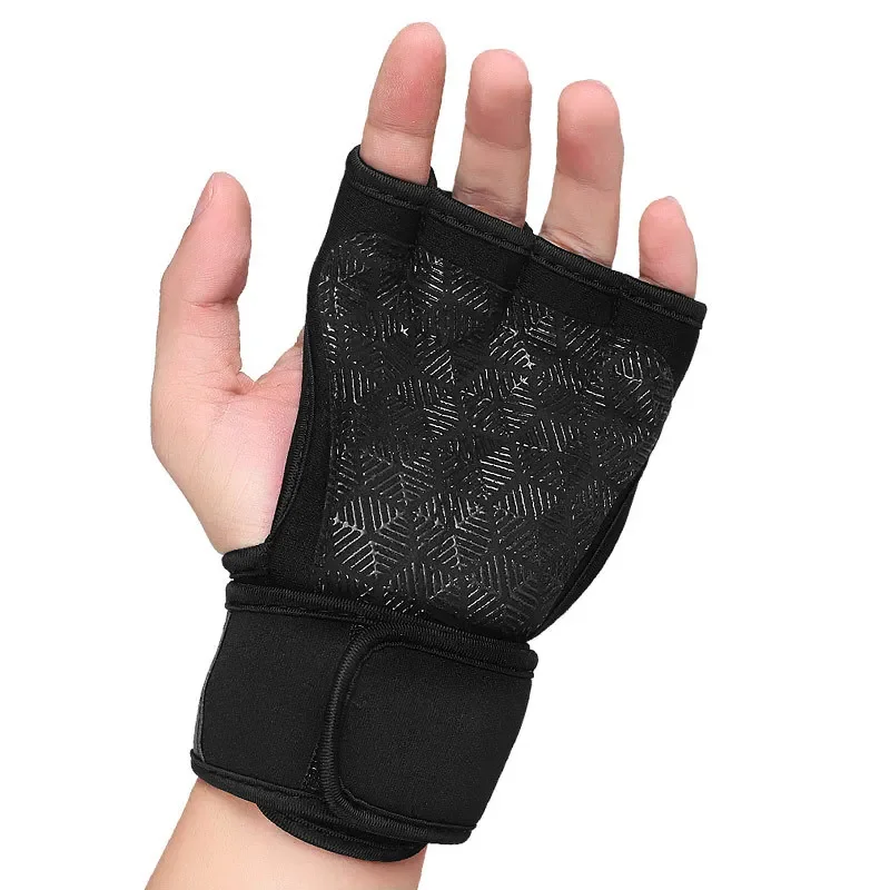 Adult Sports Fitness Gloves Pull-up Stretching Non-slip Booster Bands Wrist Protector Wristbands Wrist Strap Guard for Men Women