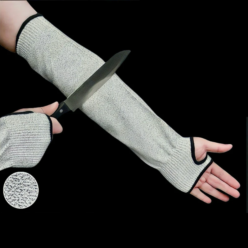 Cut Wear Resistant Arm Protect Breathable Eblow HPPE Lightweight Gloves for Industrial Gardening Mechanical Working Operations