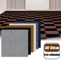 40PCS Self-adhesive Carpet Square 30x30cm Peel Stick Removable Sticker Floor Mats for DIY Home Furnishing Tiles Hallway Indoor