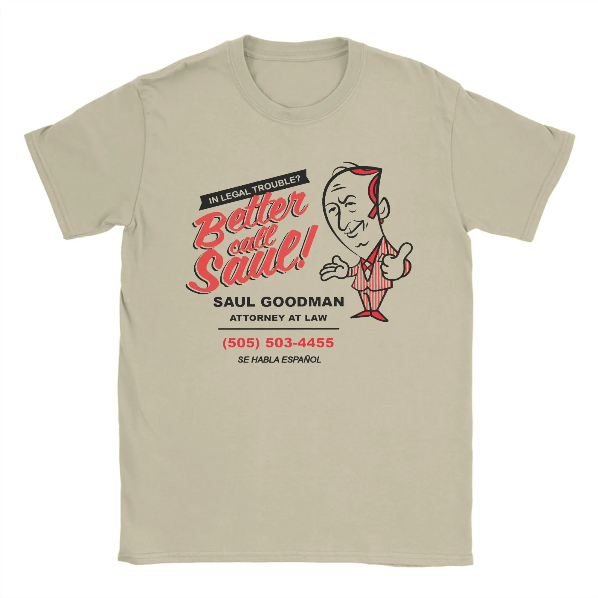 Men Better Call Saul  Goodman Breaking Bad T Shirts  100% Cotton Tops Funny Short Sleeve Crew Neck Tees Big Size T-Shirts