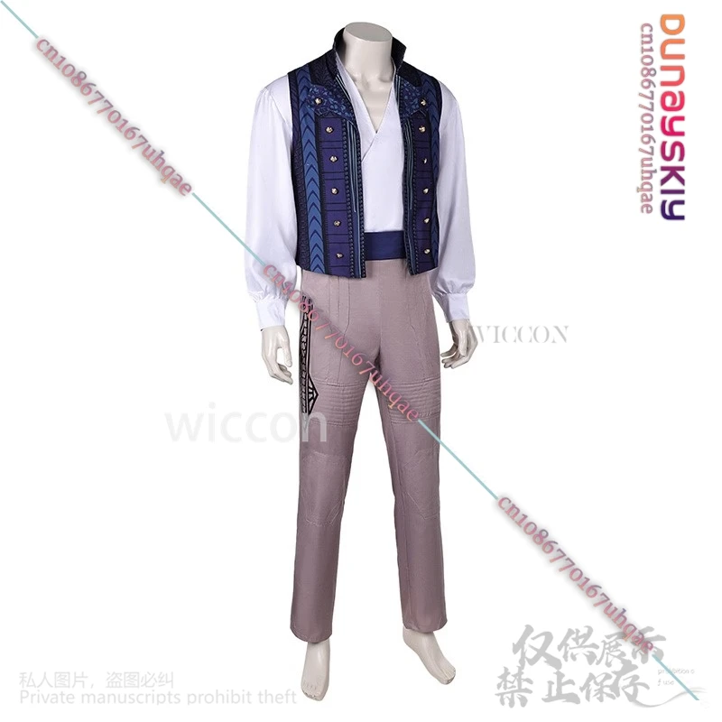 Anime Film Cosplay Wicked Fantasia Prins Fiyero Kostuum Volwassen Mannen Vermomming Shirt Broek Vest Riem Voor Halloween Aangepast