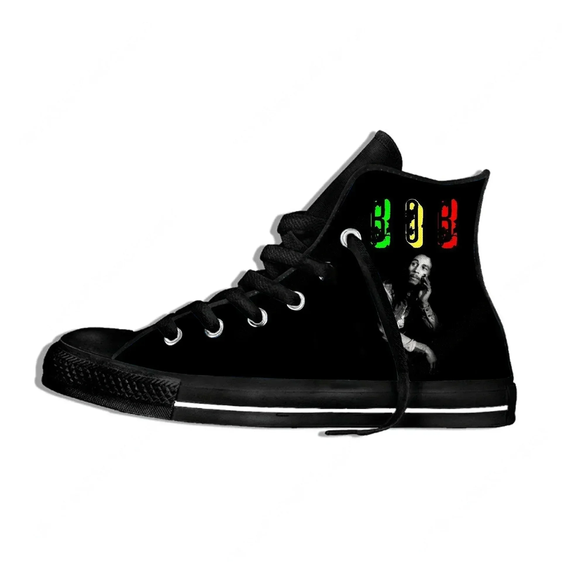 

Legend Bob Marley Reggae Star Rasta Music Funny Fashion Lightweight High Top Cloth Shoes Mens Womens Casual Breathable Sneakers