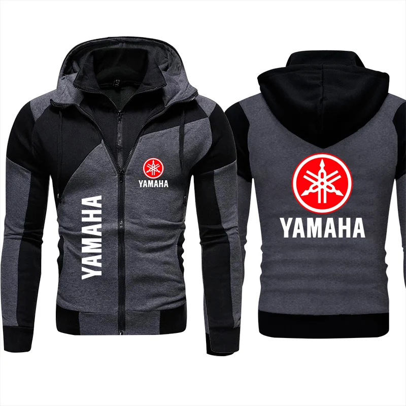 Erkek yamaha hoodie Yamaha Logo baskı motosiklet ceket kazak kapüşonlu Sweatshirt Biker ceket Yamaha yarış ceket fermuar Hoody