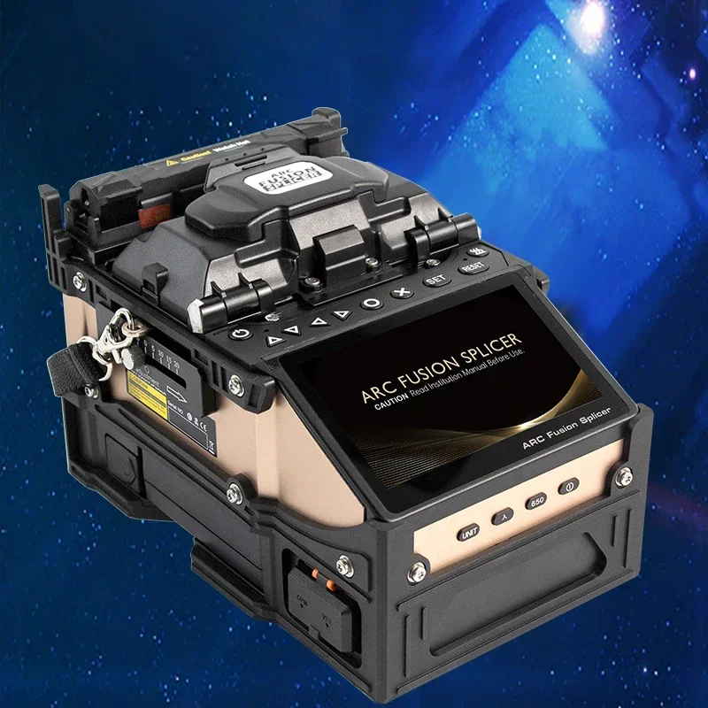 SD-9  6 motor fiber optic fusion splicer with power meter OPM and Visual Fault Locator VFL function 3 in splicing machine