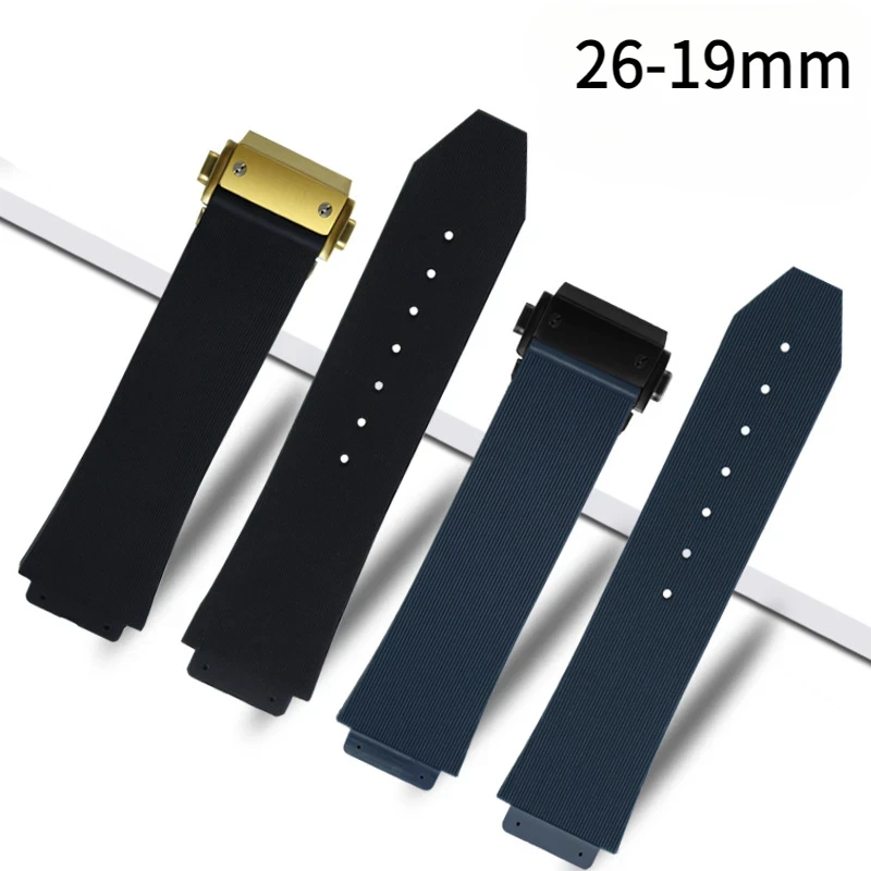 Watch band for Hublot Big Bang silicone 26*19mm waterproof men watch strap chain watch accessories rubber watch bracelet chain