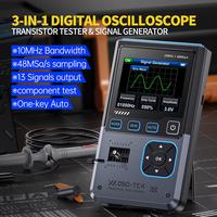 FNIRSIs DSO-TC4 3 In 1 Digital 10MHz 48Ms/s Electronic Component Tester Digital Oscilloscope Electronic Transistor Tester Tools