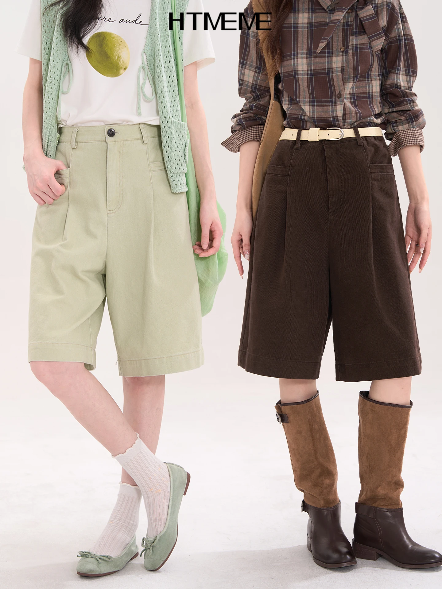 

High Waist Straight Leg Jeans Women's Loose Fit Five Inch Spring Summer Cotton Denim Korean Style Casual Trousers