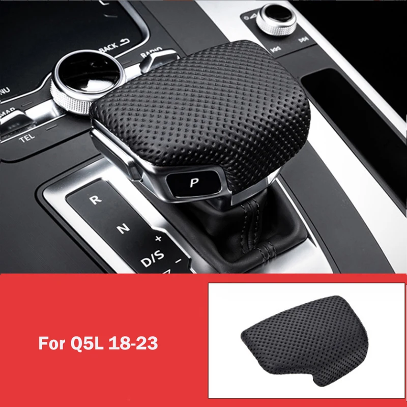 

Black Leather Punch, Shift Button, Gearshift Cover, Sport Shift Apply For Audi 2017 A4 A5 Q7 4M1 713 139F