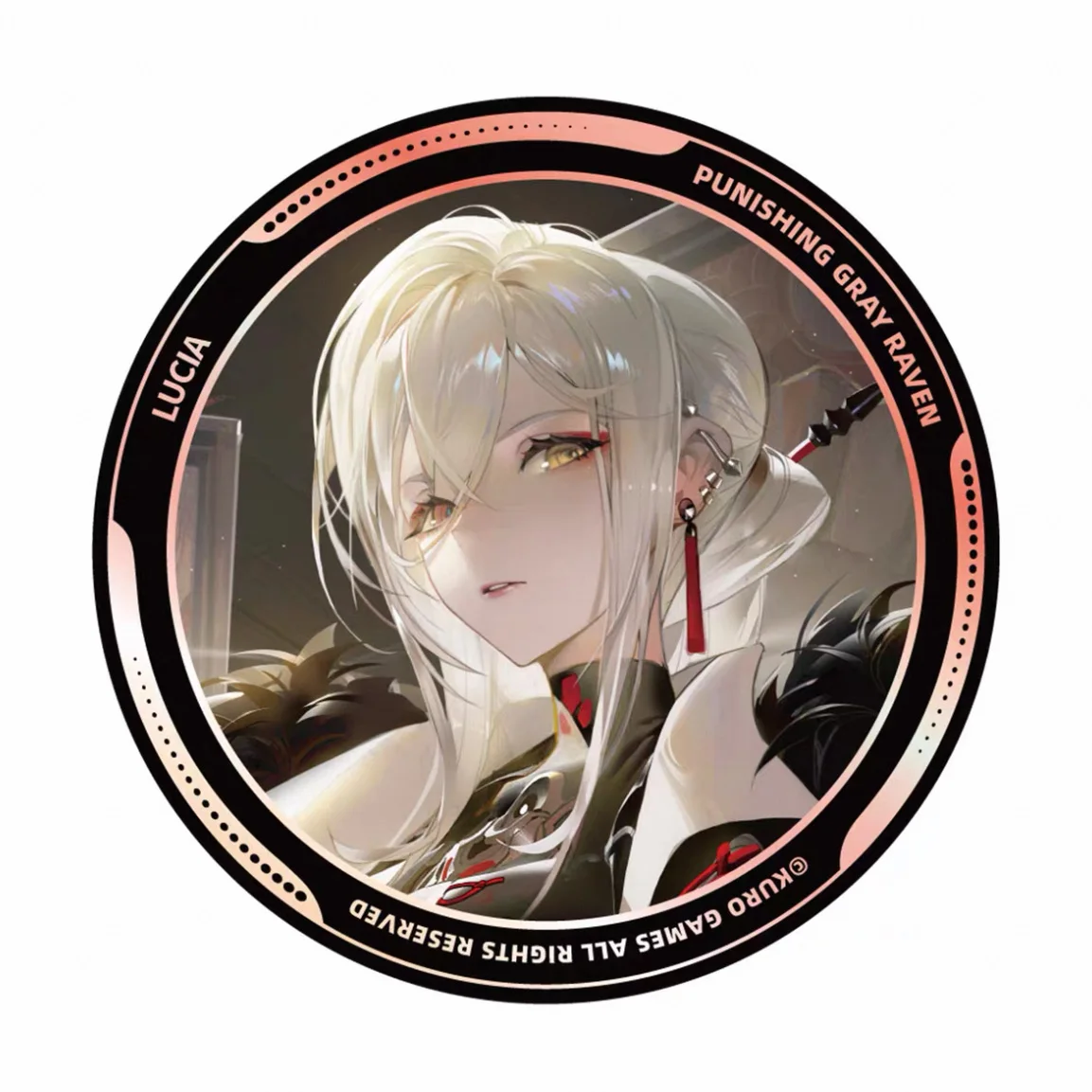 Sunsyea PUNISHING: insignia oficial de la serie temática Merch TZ de RAVEN GRIS Watanabe Luna Lucia