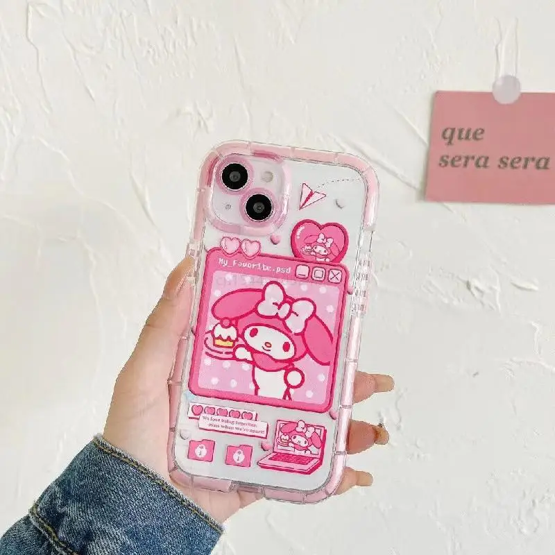 Sanrio Luminous Cartoon Kawaii Animal Apple 11 For Iphone12/13pro Max Mobile Phone Case Xs Max Anti-fall Peripheral Products