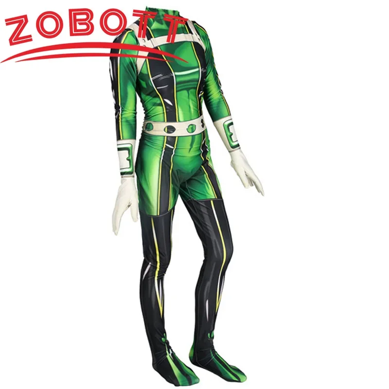 3D Printed Boku no Hero Froppy Cosplay Costume Pro Hero Tsuyu Asui Zentai Suit Women Halloween Bodysuit Jumpsuit