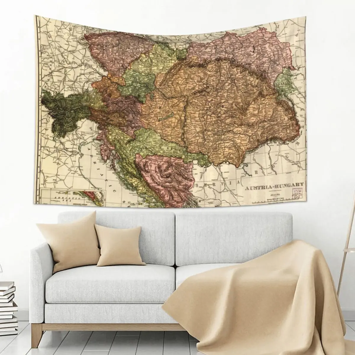 

Rand McNally Map of Austria-Hungary (1906) Tapestry