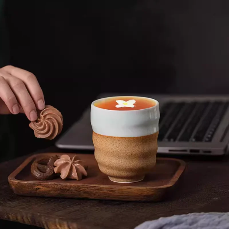 330ml Celadon grobe Keramik Kaffeetasse, Keramik Tee tasse, Kung Fu Tee tasse, Retro Keramik Tee tasse, Büro Wasser Tasse
