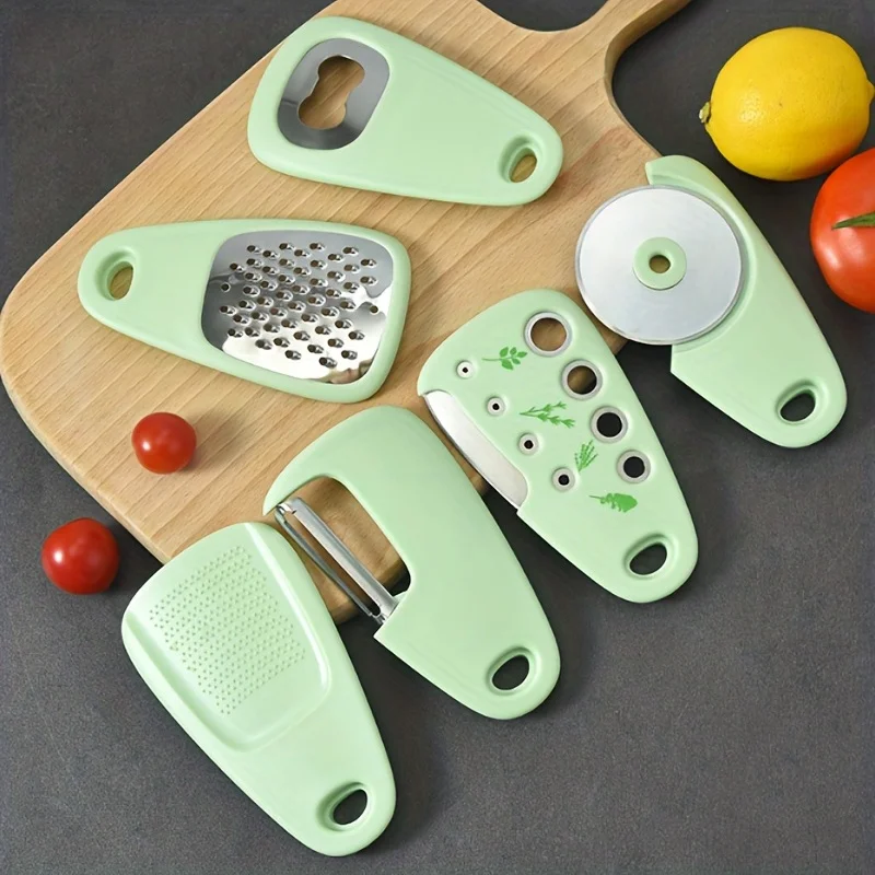 

6pcs Multi functional shredder vegetable cutter, potato shredder, kitchen shredder, wiping shredder, slicer, household use