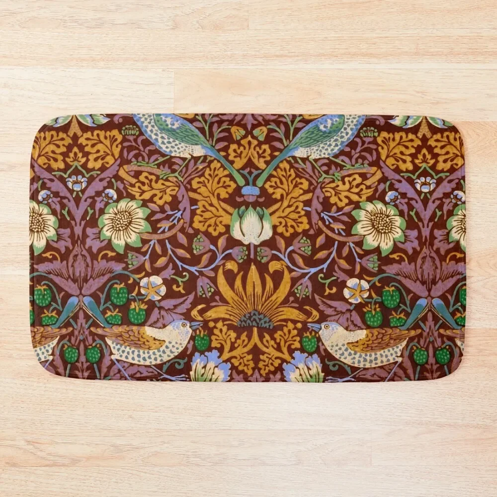 

William Morris The Strawberry Thief 2. Bath Mat For Toilet House Entrance Accessories Sets For The Bathroom Mat