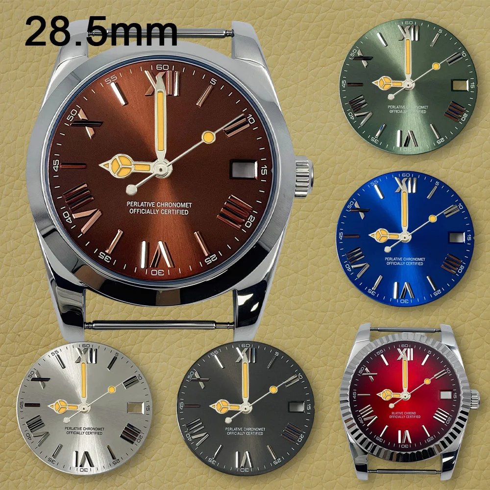 Fit 36mm-39mm watch case 28.5mm S Dial Rome Dial Fit NH35/NH36 Movement High Quality Sunray Watch Modification Accessories tools
