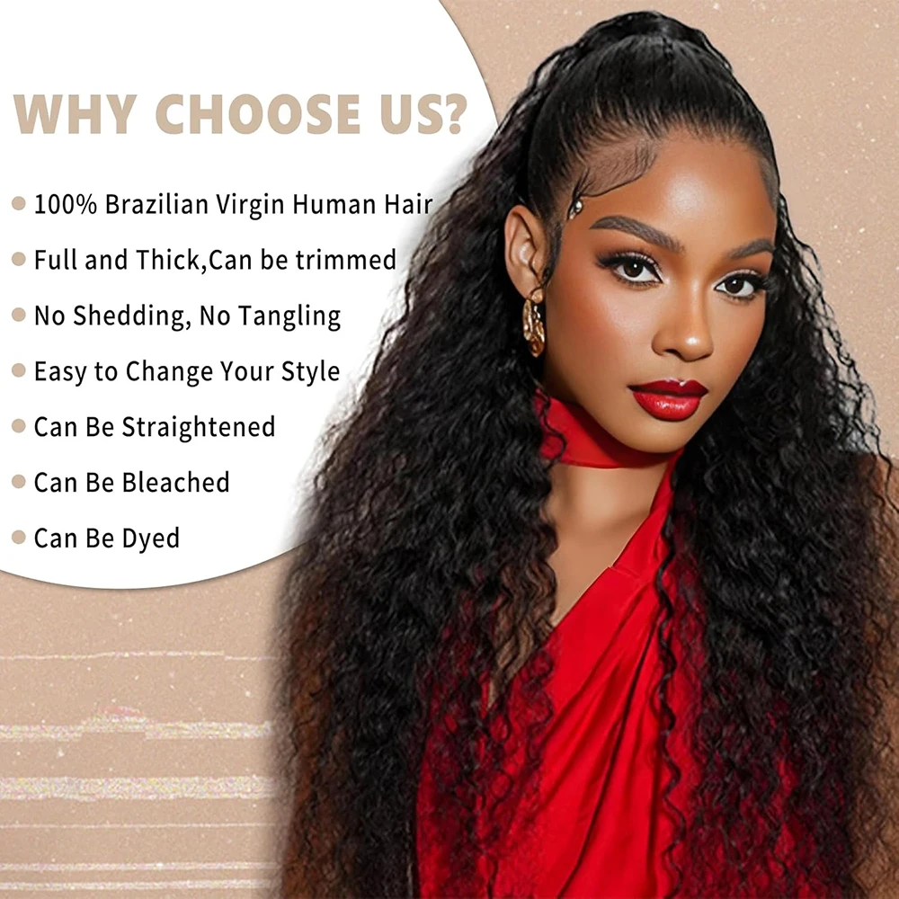 Curly Human Hair Bundle 30 40 Inch Remy Unprocessed Raw Virgin 100% Deep Wave Human Hair Water Wave Extensions 3 4 Bundles Deal