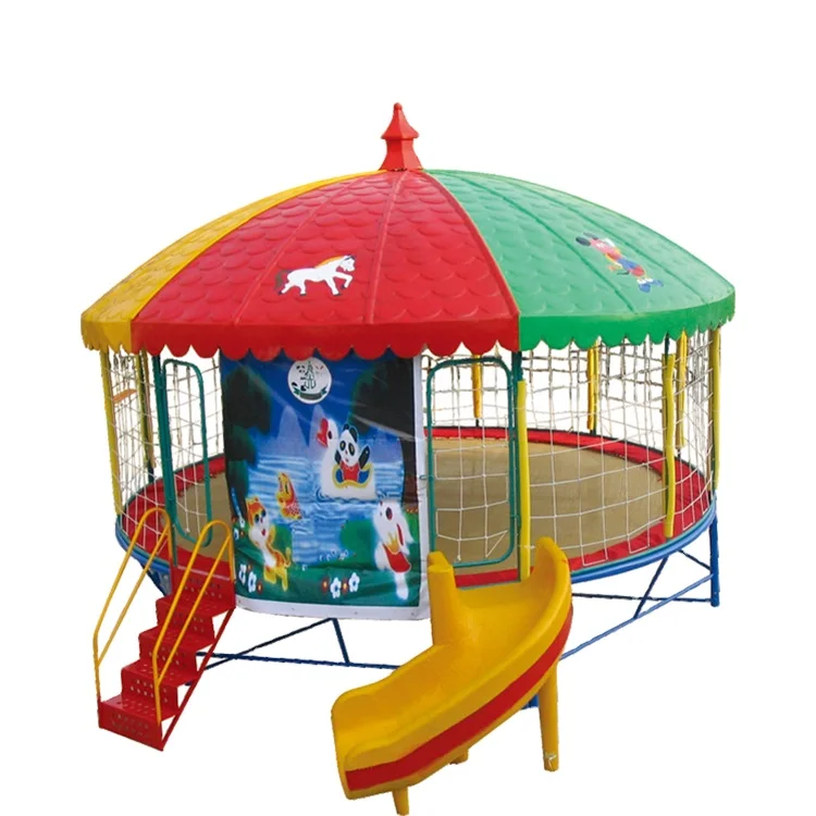 Trampoline 8FT 10FT 12FT 14FT 16FT Ronde Trampoline Met Tent/Dak Rechthoek Kindertrampoline Buiten Met Glijbaan te koop