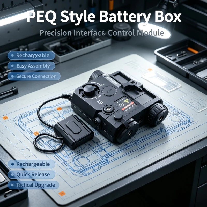 500-Lumen Tunable Flashlight & IR Laser Unit, PEQ-15 Nylon Battery Box with Zero Adjust, Hobby Model Game Accessory