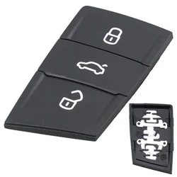3 Buttons Replacement Rubber Flip Car Key Pad Fob Fit for Golf / Skoda Octavia Seat Leon Ibiza