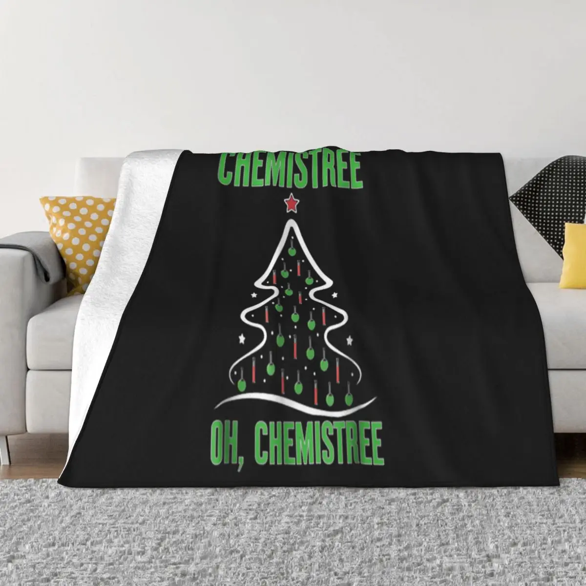 Nice Oh Chemistree Science Chemistry Teacher Christmas Summer New Design Animal Simple Men Throw Blanket