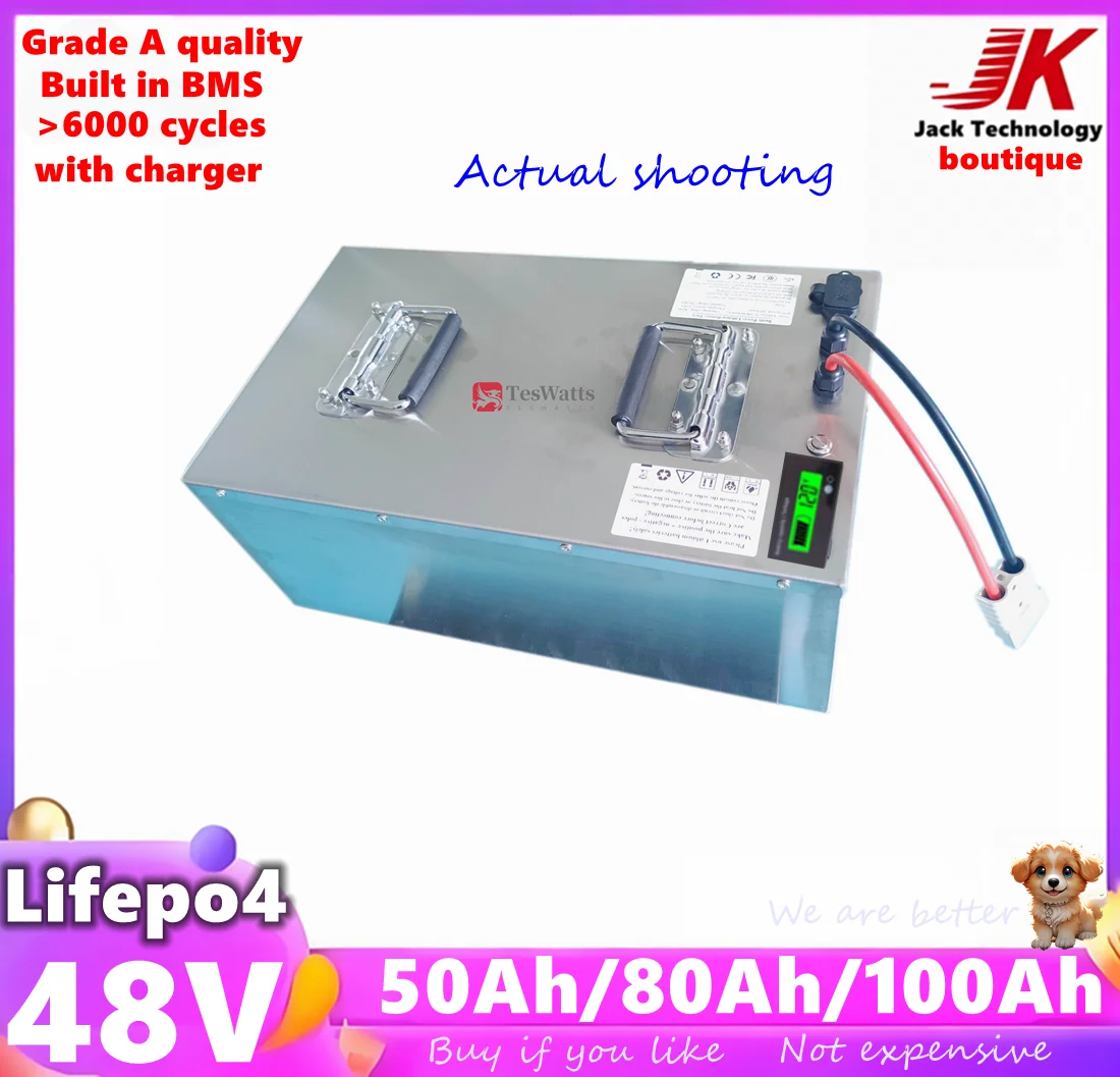 48V 50AH 80Ah 100Ah Lifepo4 battery pack for EV, tricycle  Ryobi RM480e RM300e ZT480ex 300MV Zero Turn riding mower +10charger