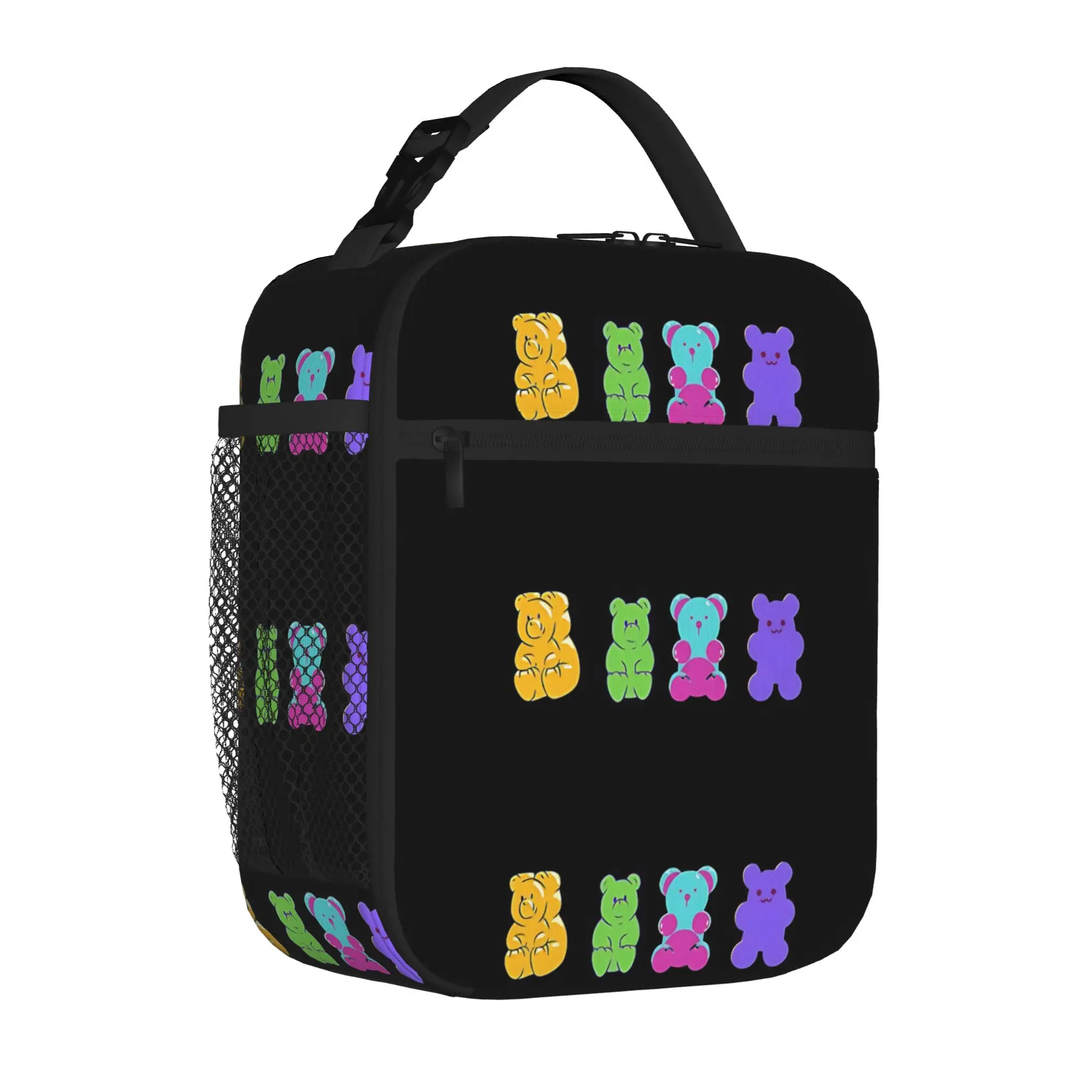1 Piece Portable Lunch Container Soft Fruity Chewy Friend Zipper Closure Durable Pocket Gummy Bear For Lunch Box Bag