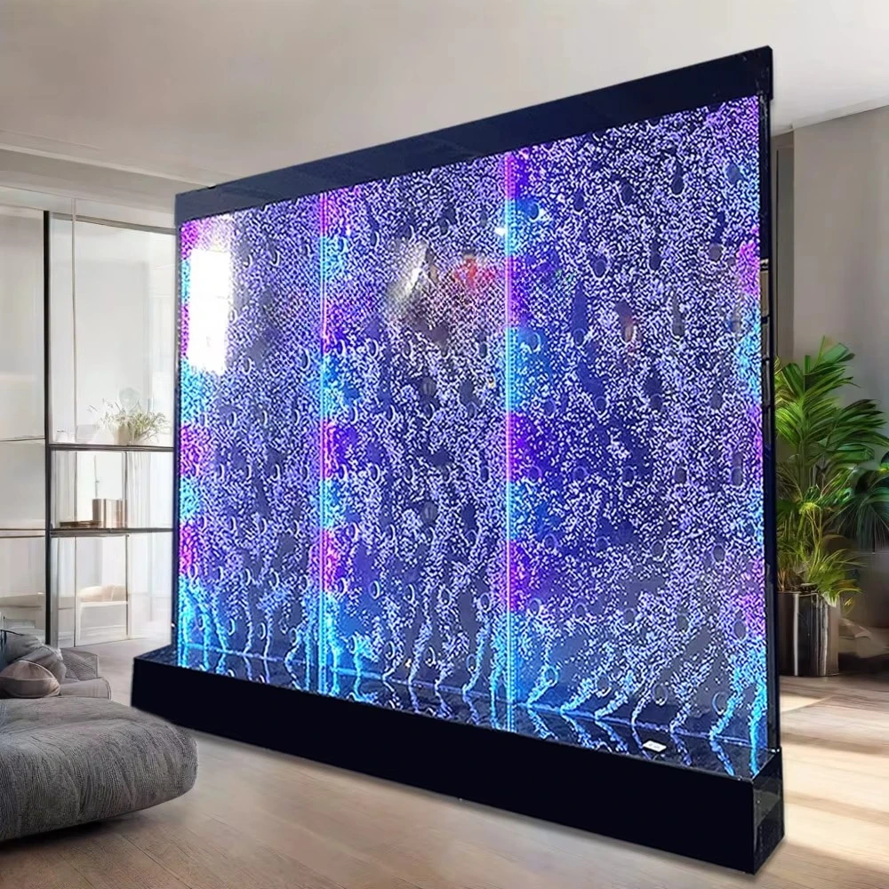 @#Multi-Functional Acrylic Sparkling Water Wall Panels Contemporary LED-Light Screens & Room Dividers Floor Standing Design