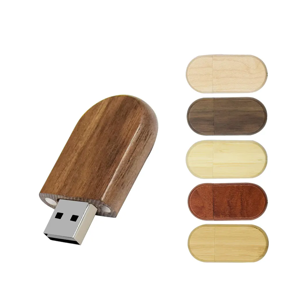 محرك فلاش USB 2.0 خشبي 128 جيجابايت 1 قطعة محرك قلم بشعار مخصص مجاني مع صندوق 64 جيجابايت 32 جيجابايت 16 جيجابايت عصا الذاكرة هدية الزفاف قرص U