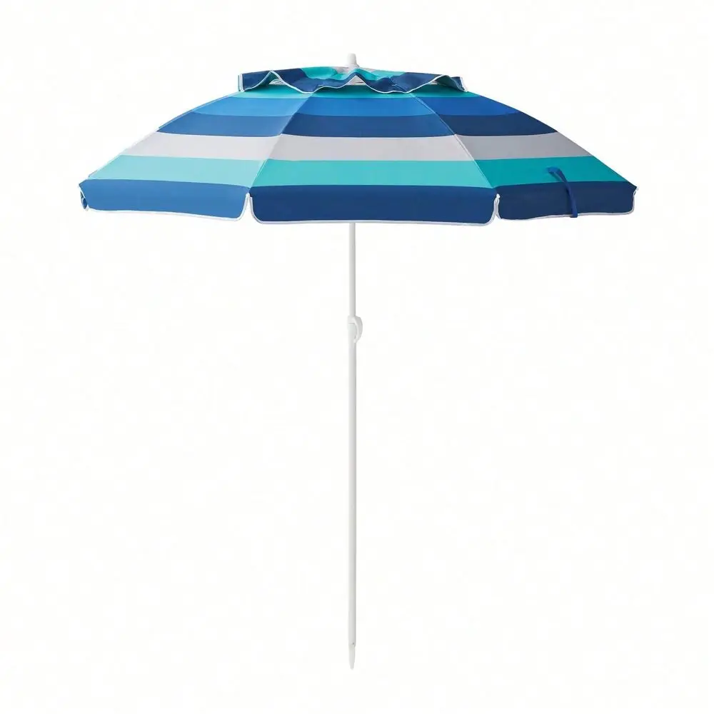 

Blue Stripe Portable Beach Umbrella, UV Protection