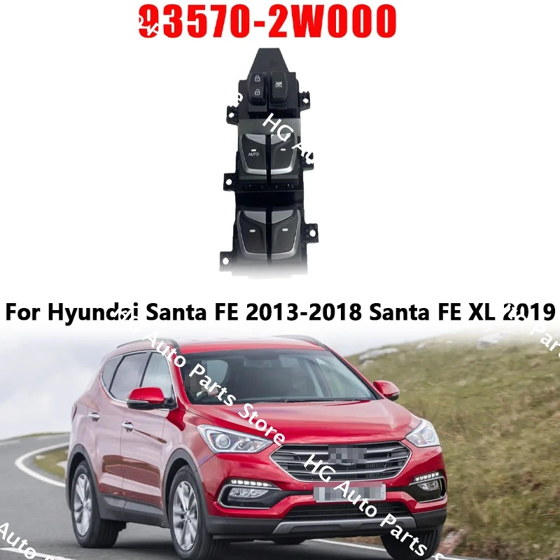 For HYUNDAI SANTA FE 2013-2016 2017 2018 SANTA FE XL 2019 Power Window Switch OEM:935702W000 93570-2W000 Car Door Lock Switch